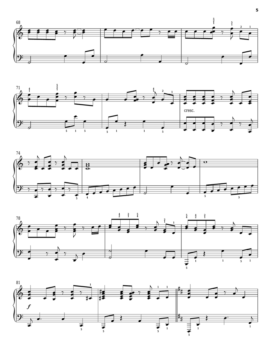 Can't Help Falling In Love Piano Solo scores gallery preview page 5