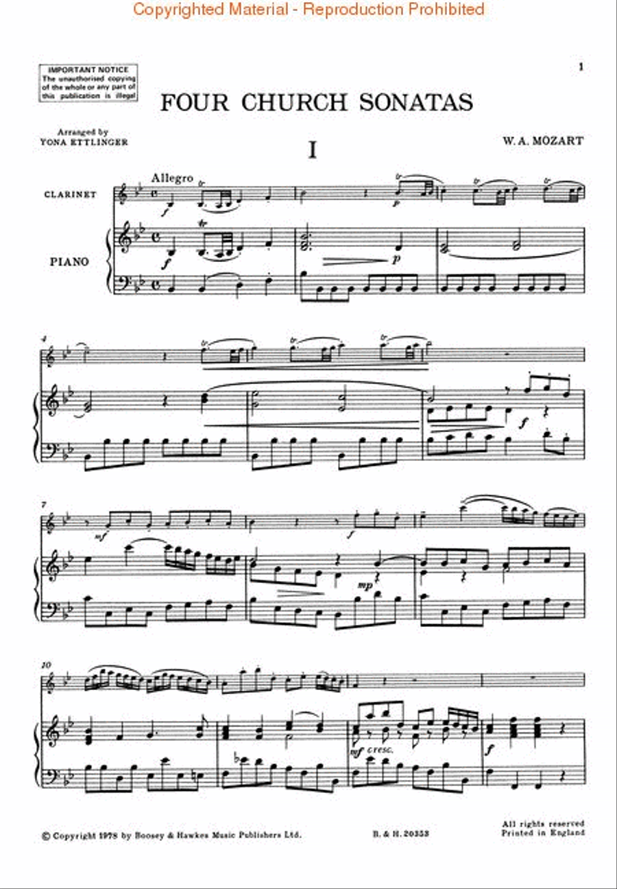 Four Church Sonatas Four Church Sonatas Clarinet Solo scores gallery preview page 2