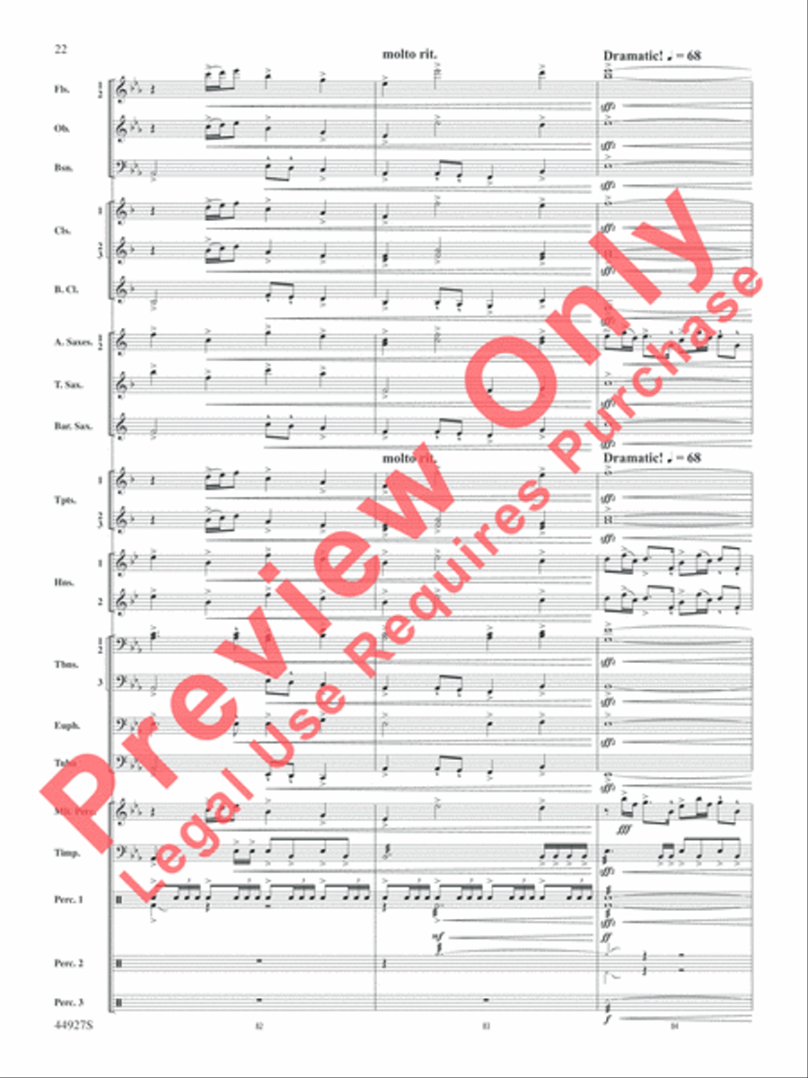 At the Movies with John Williams Concert Band scores gallery preview page 47