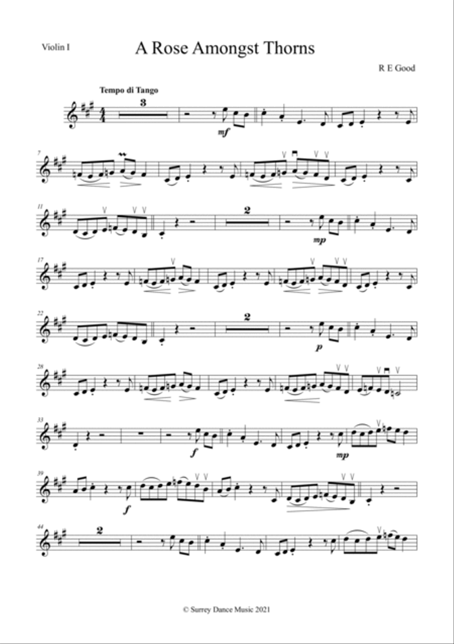A Rose Amongst Thorns String Quartet scores gallery preview page 5