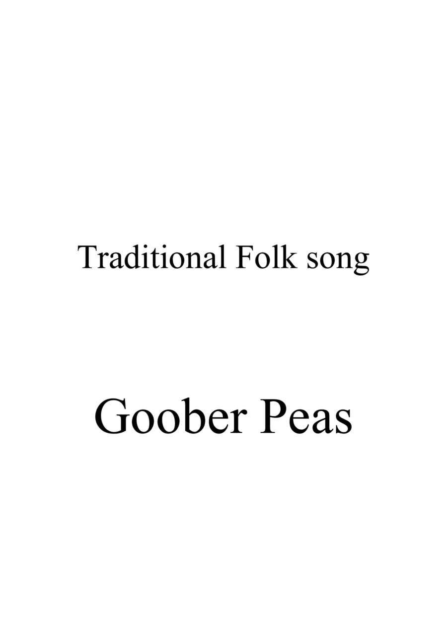 Goober Peas - Intermediate piano solo Piano Solo scores gallery preview page 1