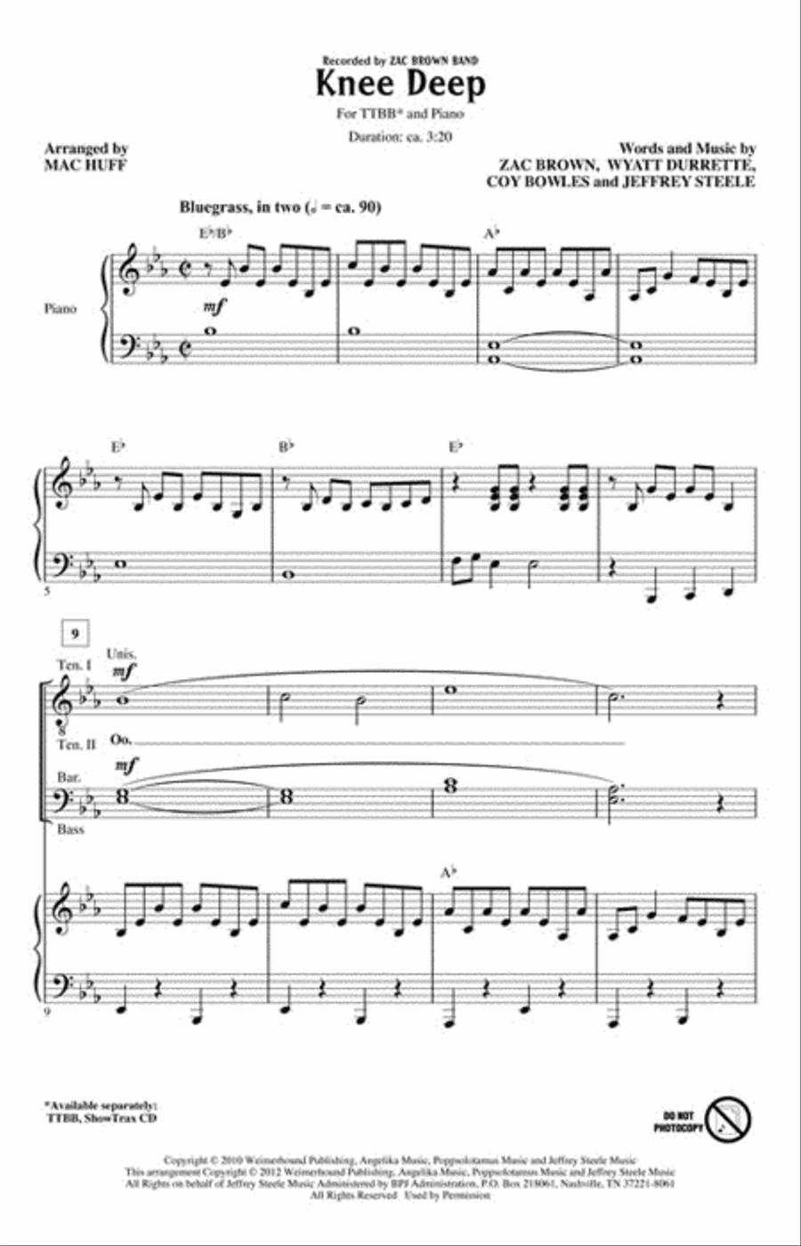 Knee Deep Knee Deep Choir scores gallery preview page 2