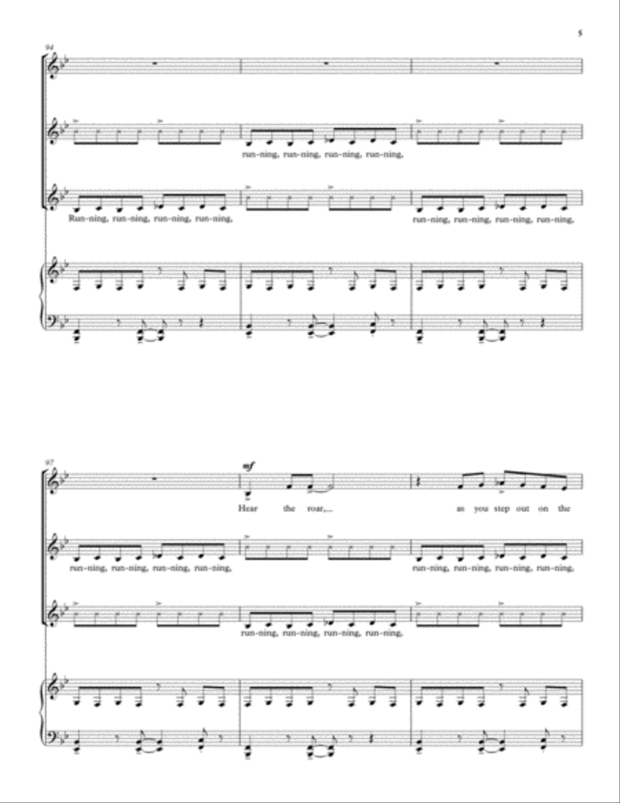 A Sporting Chance Unison Choir scores gallery preview page 3