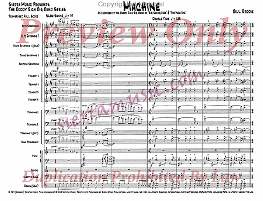 Machine Big Band scores gallery preview page 2