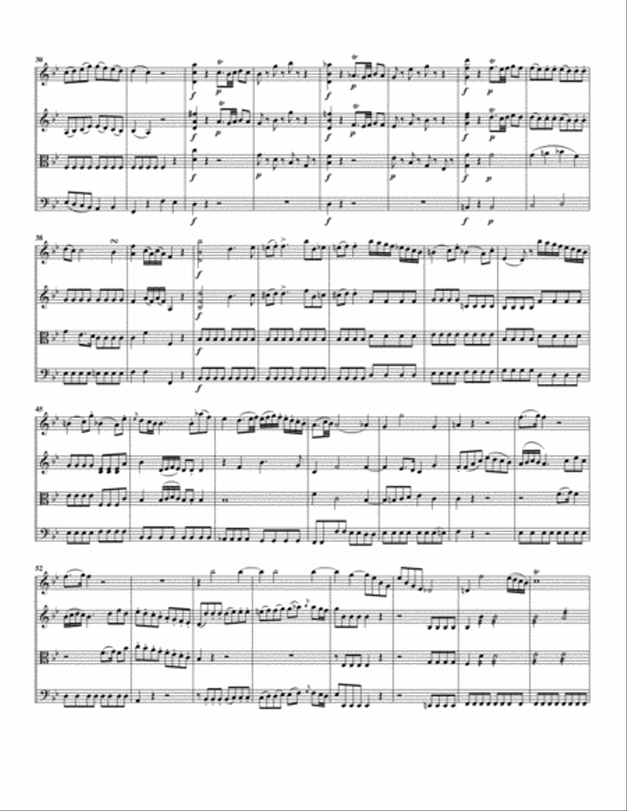Divertimento, K.137 (original version for string quartet) Small Ensemble scores gallery preview page 5