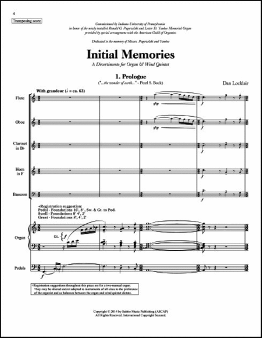 Initial Memories Initial Memories Woodwind Ensemble scores gallery preview page 3