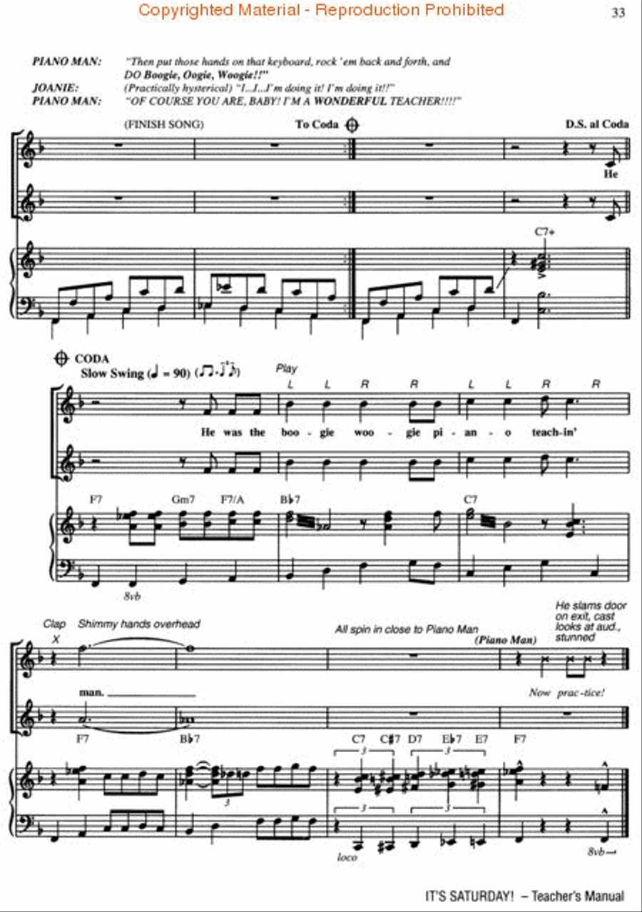 It's Saturday! - Teacher's Edition Choir scores gallery preview page 2