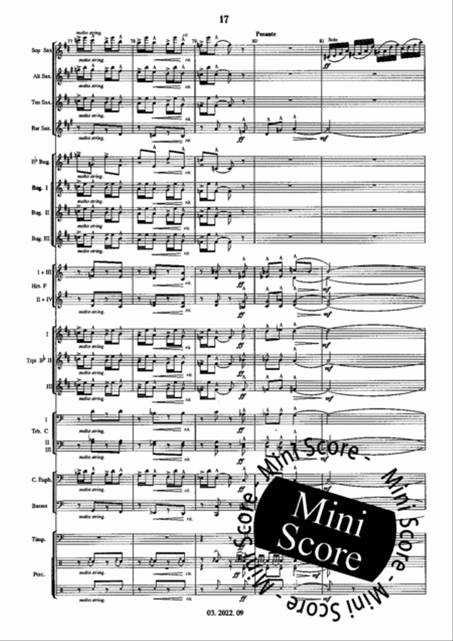 Hungarian Fantasy Fanfare Band scores gallery preview page 21