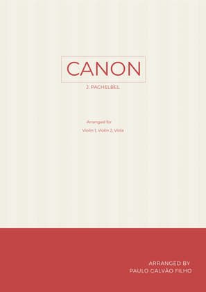 CANON IN D - STRING TRIO (I VIOLIN, II VIOLIN & VIOLA)