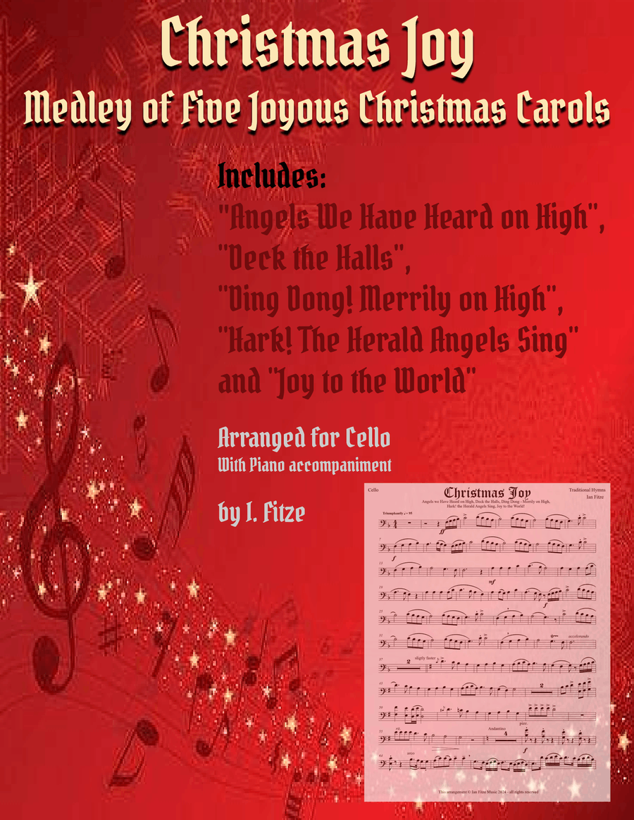 Book cover for Christmas Joy - Medley of Five Joyous Christmas Carols