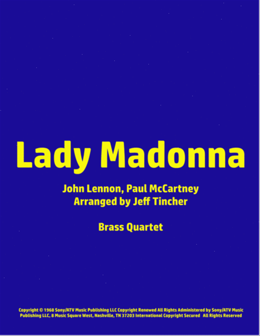 Lady Madonna Brass Ensemble scores gallery preview page 1