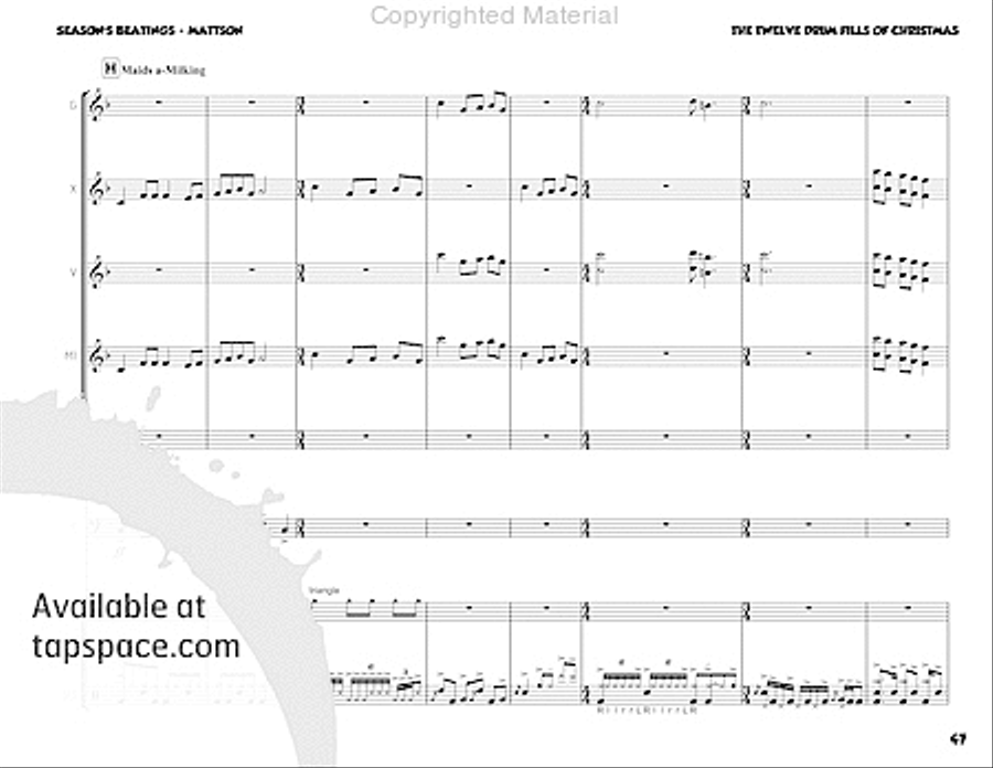 Season's Beatings Percussion Ensemble scores gallery preview page 63