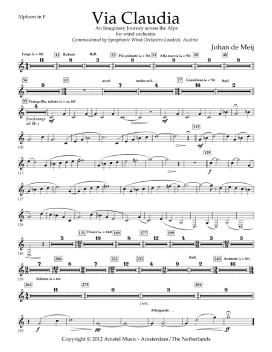 Via Claudia - Alphorn in F Concert Band scores gallery preview page 1