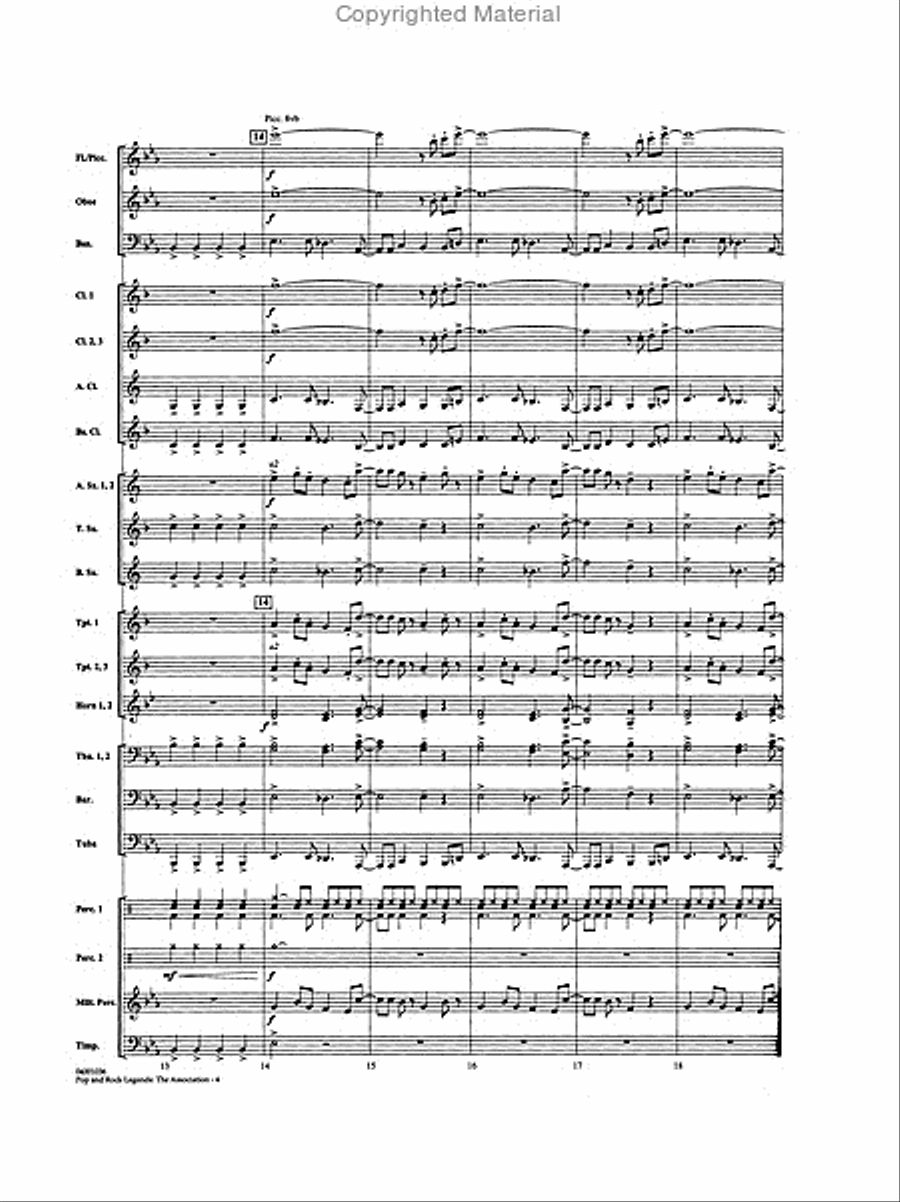 Pop and Rock Legends: The Association Concert Band scores gallery preview page 4