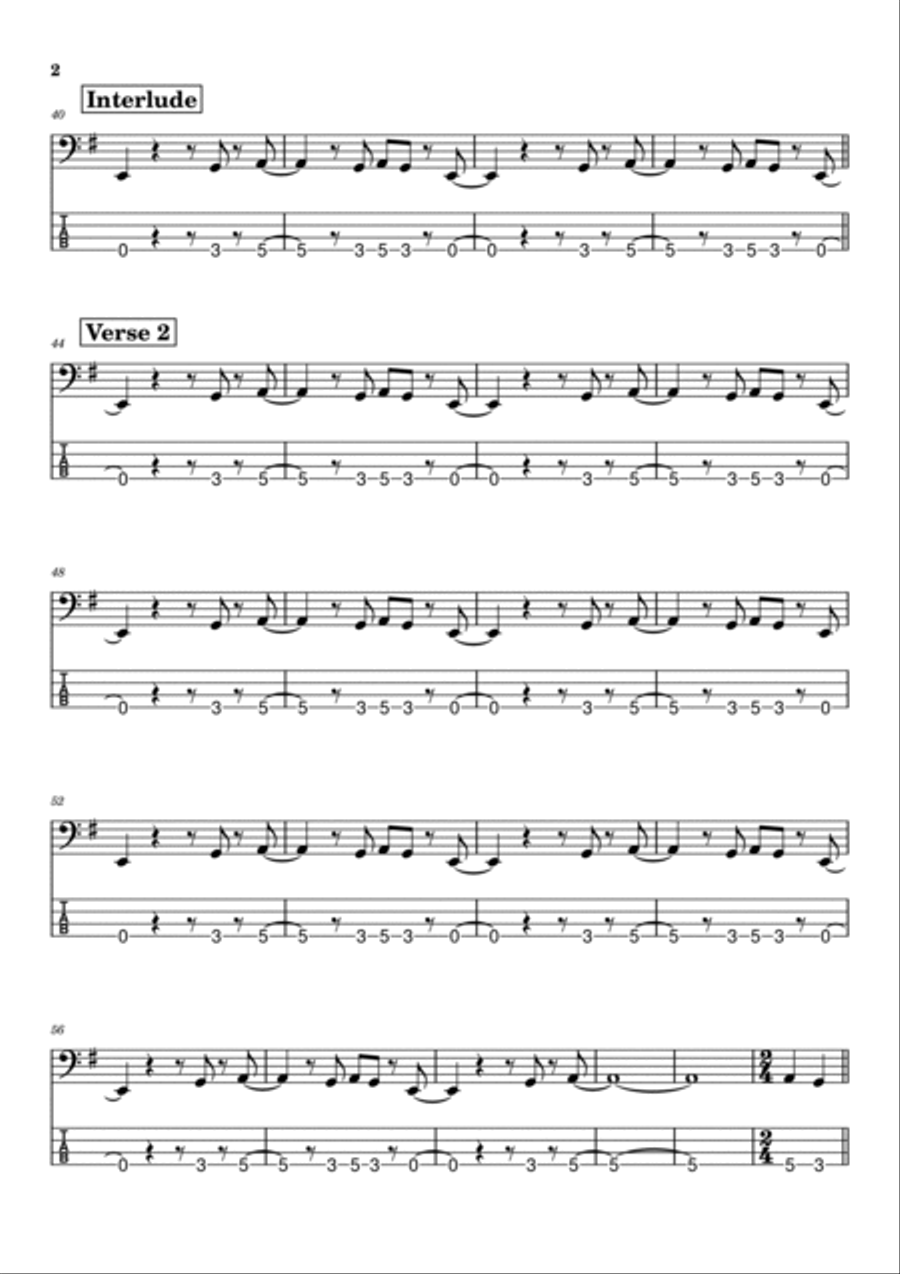 T.n.t. Guitar Tablature scores gallery preview page 2