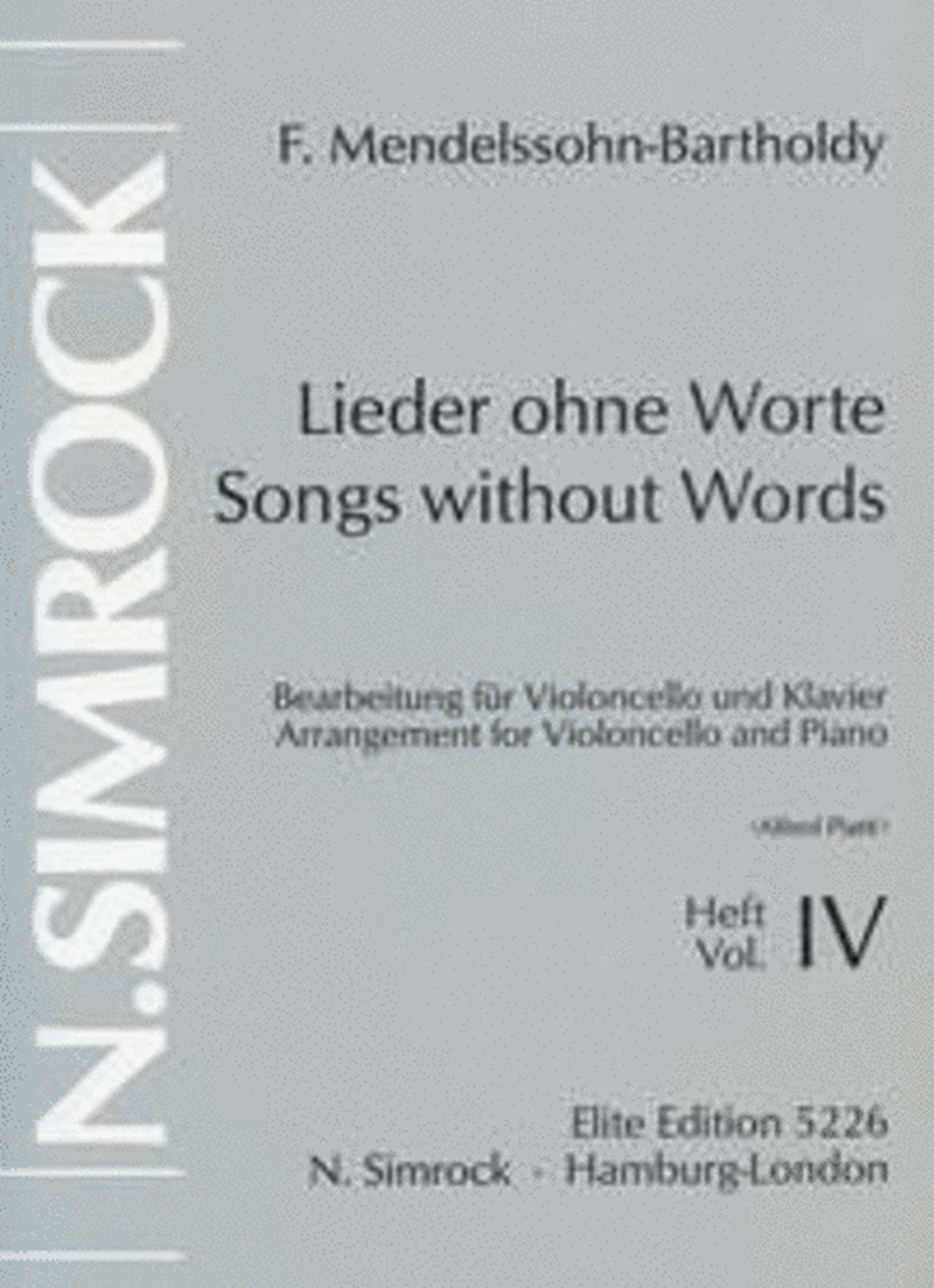 Songs without Words op. 85-102 Band 4