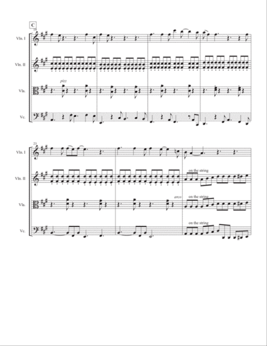 Oh! Darling String Quartet scores gallery preview page 4