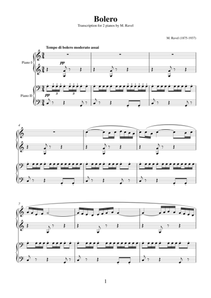 Ravel - Bolero (2 pianos)