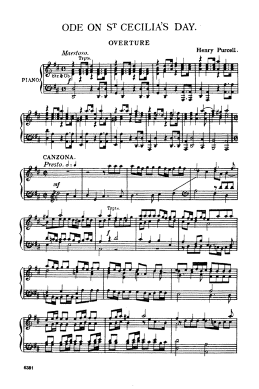 Ode to St. Cecilia's Day Ode to St. Cecilia's Day 4-Part scores gallery preview page 6