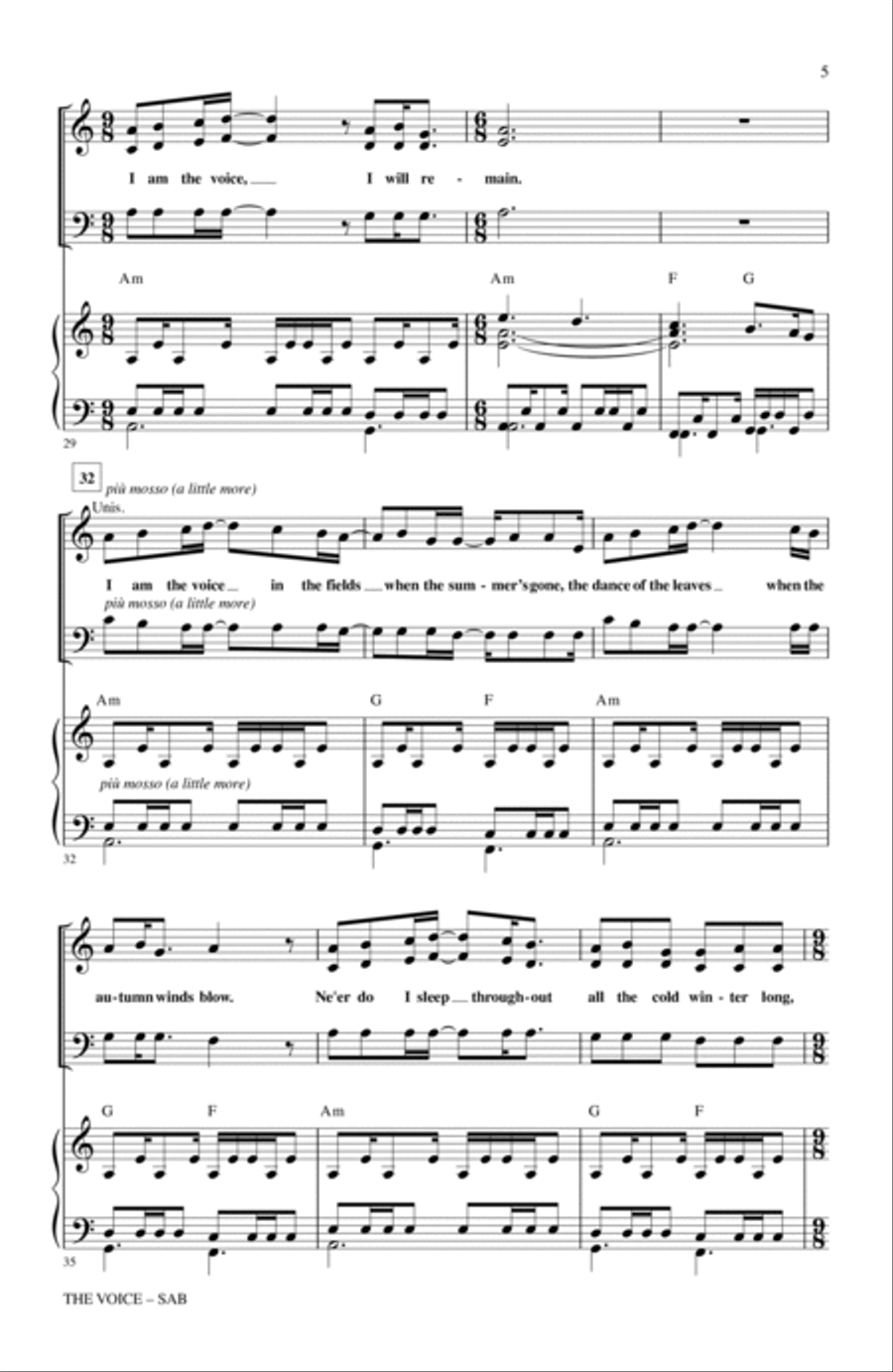 The Voice 3-Part scores gallery preview page 4