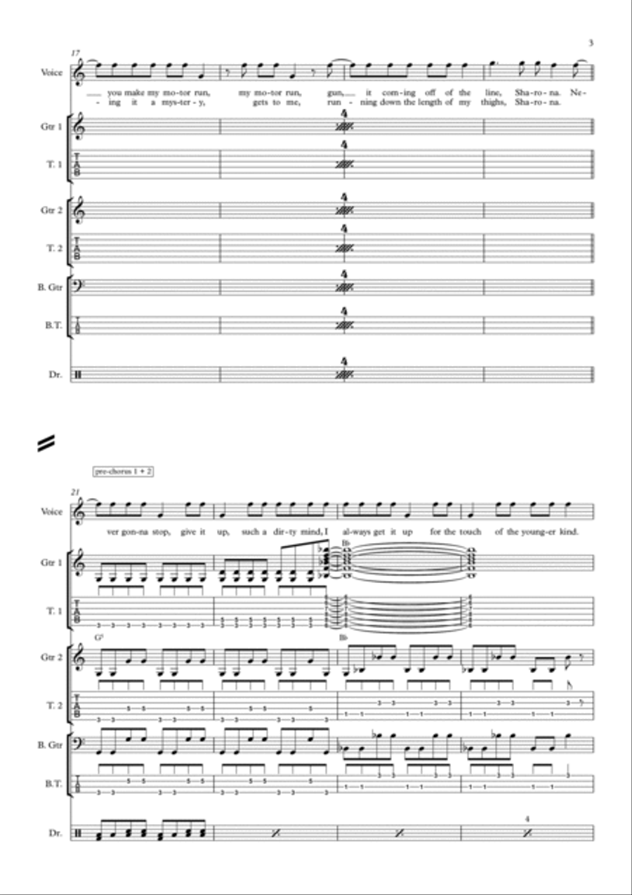 My Sharona My Sharona Voice scores gallery preview page 3