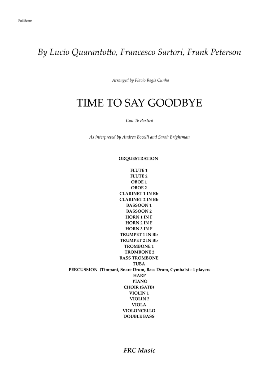 Time To Say Goodbye Full Orchestra scores gallery preview page 2