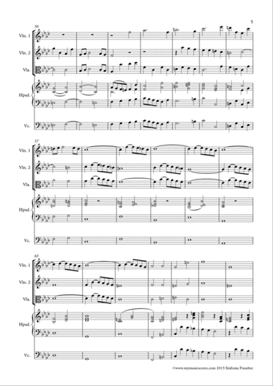 Locotelli Sinfonia Funebre for String Orchestra Full Orchestra scores gallery preview page 6