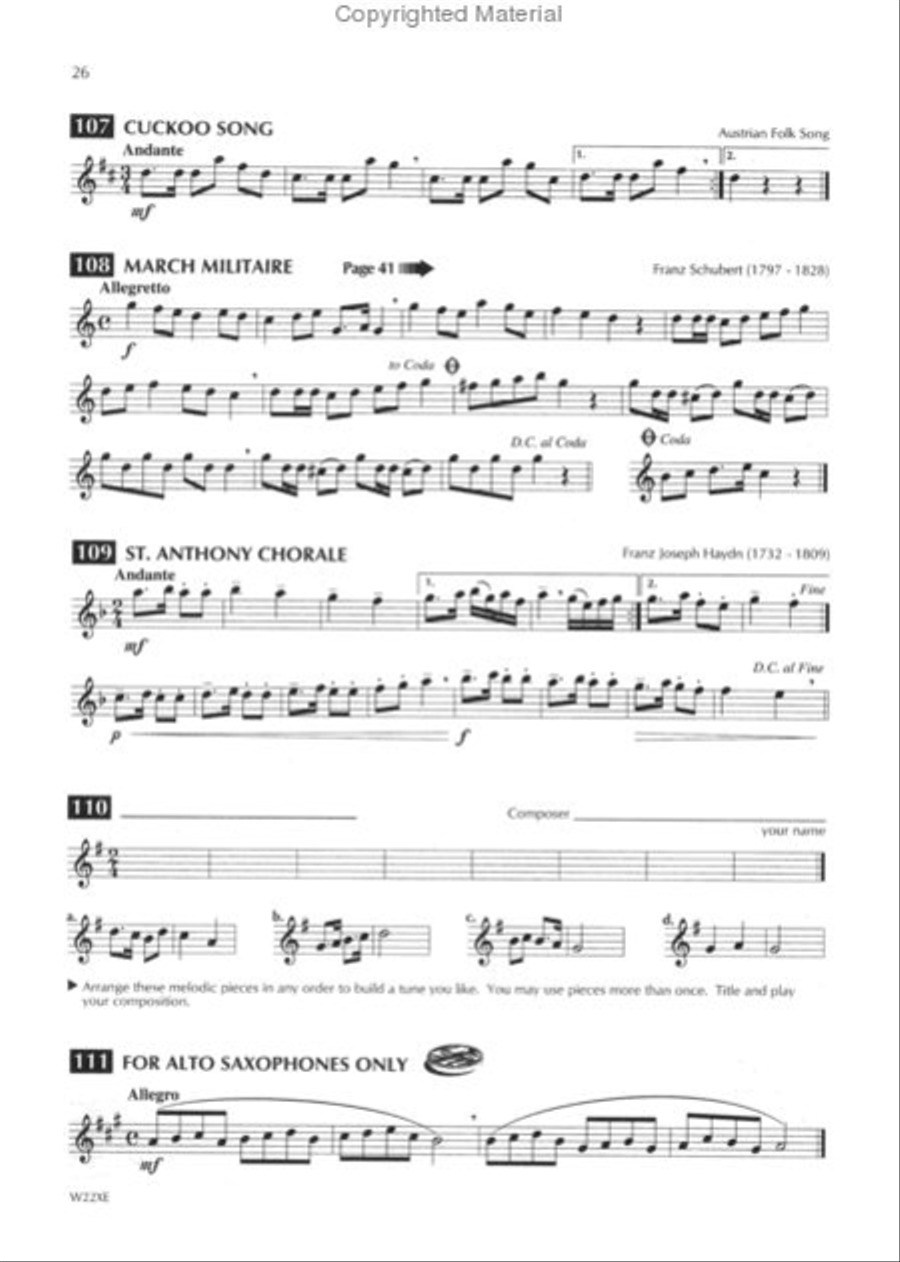 Standard of Excellence Book 2, Alto Sax Concert Band Methods scores gallery preview page 3