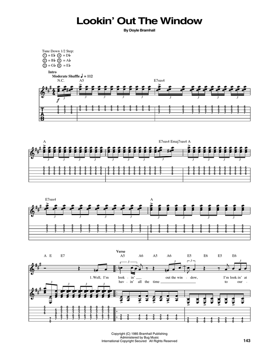 Lookin' Out The Window Acoustic Guitar scores gallery preview page 1