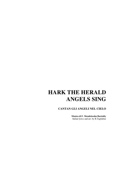 HARK! THE HERALD ANGELS SING - For SATB Choir (and Organ) image number null