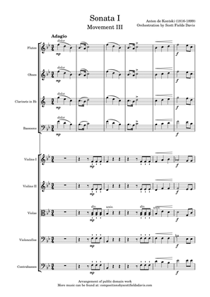 Book cover for Kontski, Sonata I (Movement III) arranged for orchestra