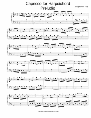 Capriccio per il clavicembalo (Capriccio for Harpsichord) in D Minor