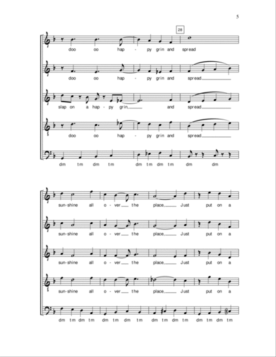 Put On a Happy Face Put On a Happy Face SSATB scores gallery preview page 5