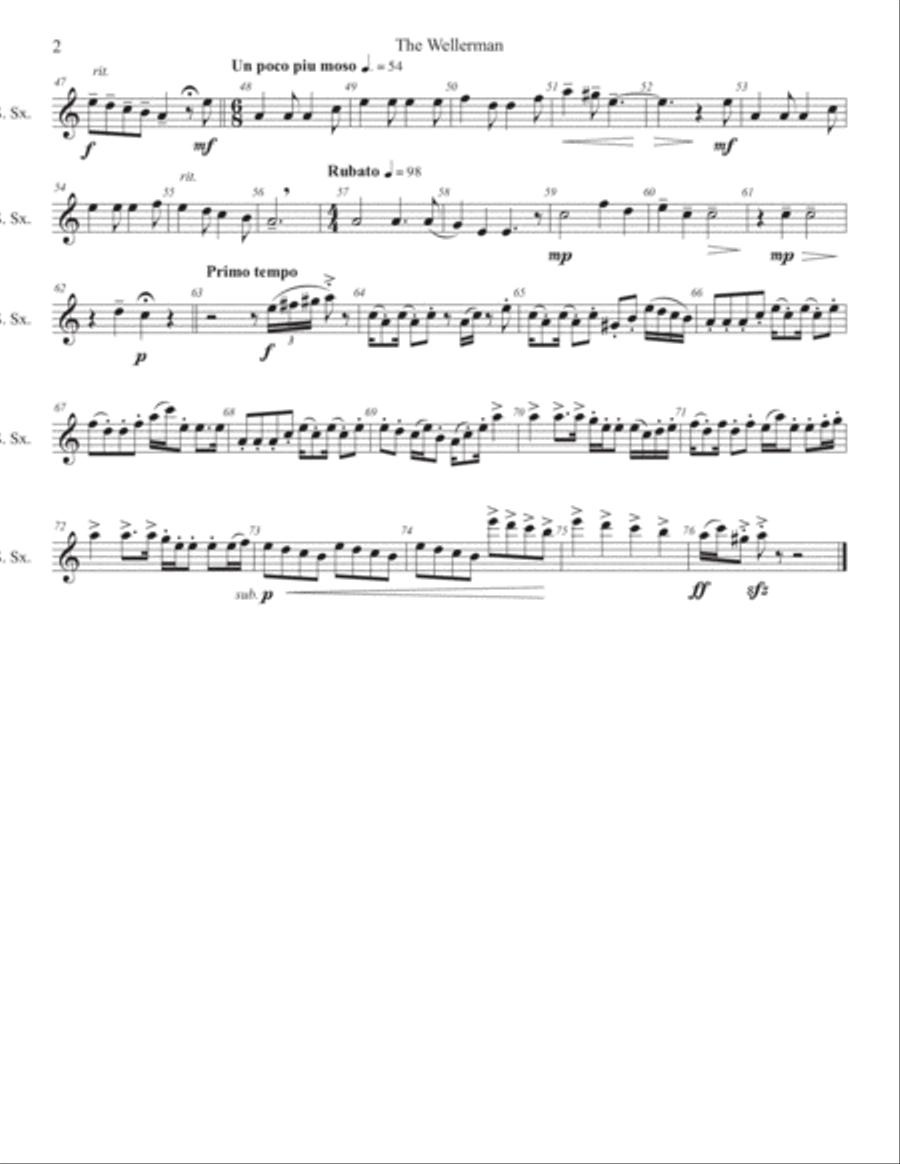 The Wellerman Saxophone Quartet scores gallery preview page 2