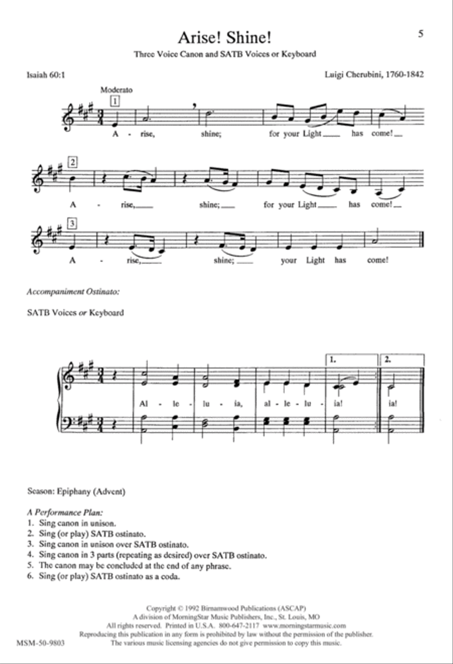 Canons for the Church Year, Set 1 Unison Choir scores gallery preview page 5