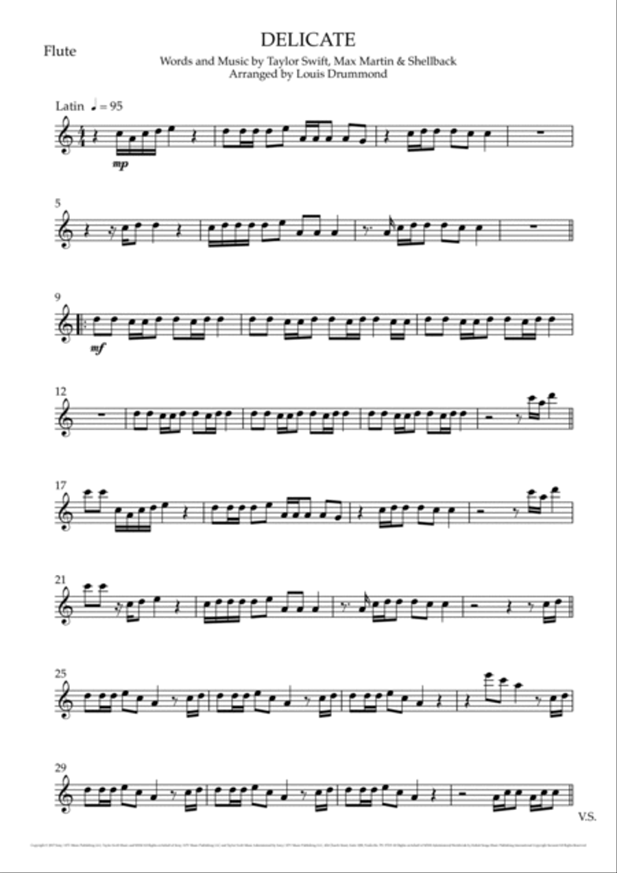 Delicate Flute Solo scores gallery preview page 5