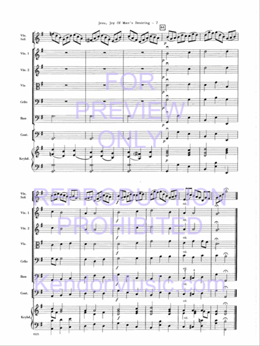 Jesu, Joy Of Man's Desiring String Orchestra scores gallery preview page 8