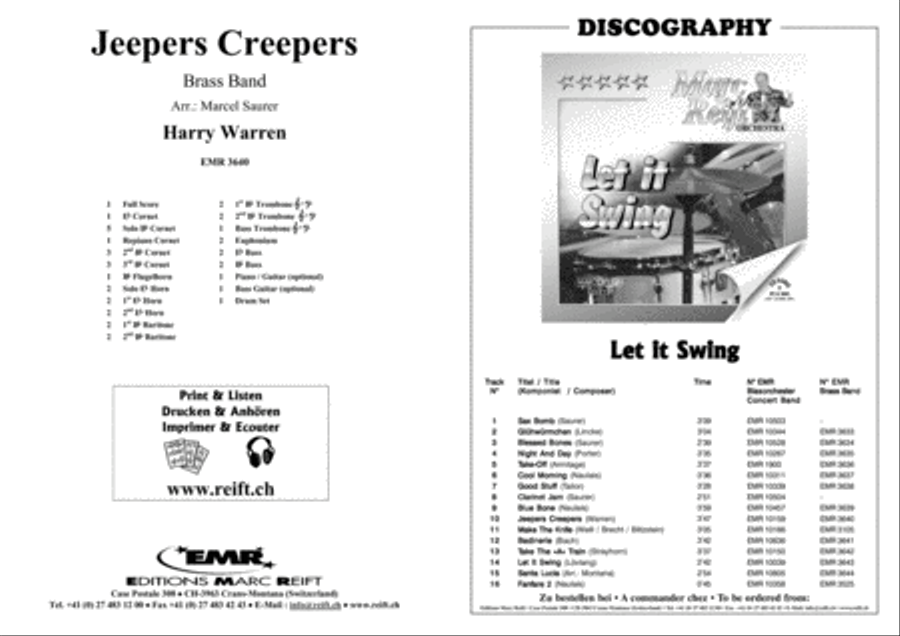 Jeepers Creepers Jeepers Creepers Brass Band scores gallery preview page 2