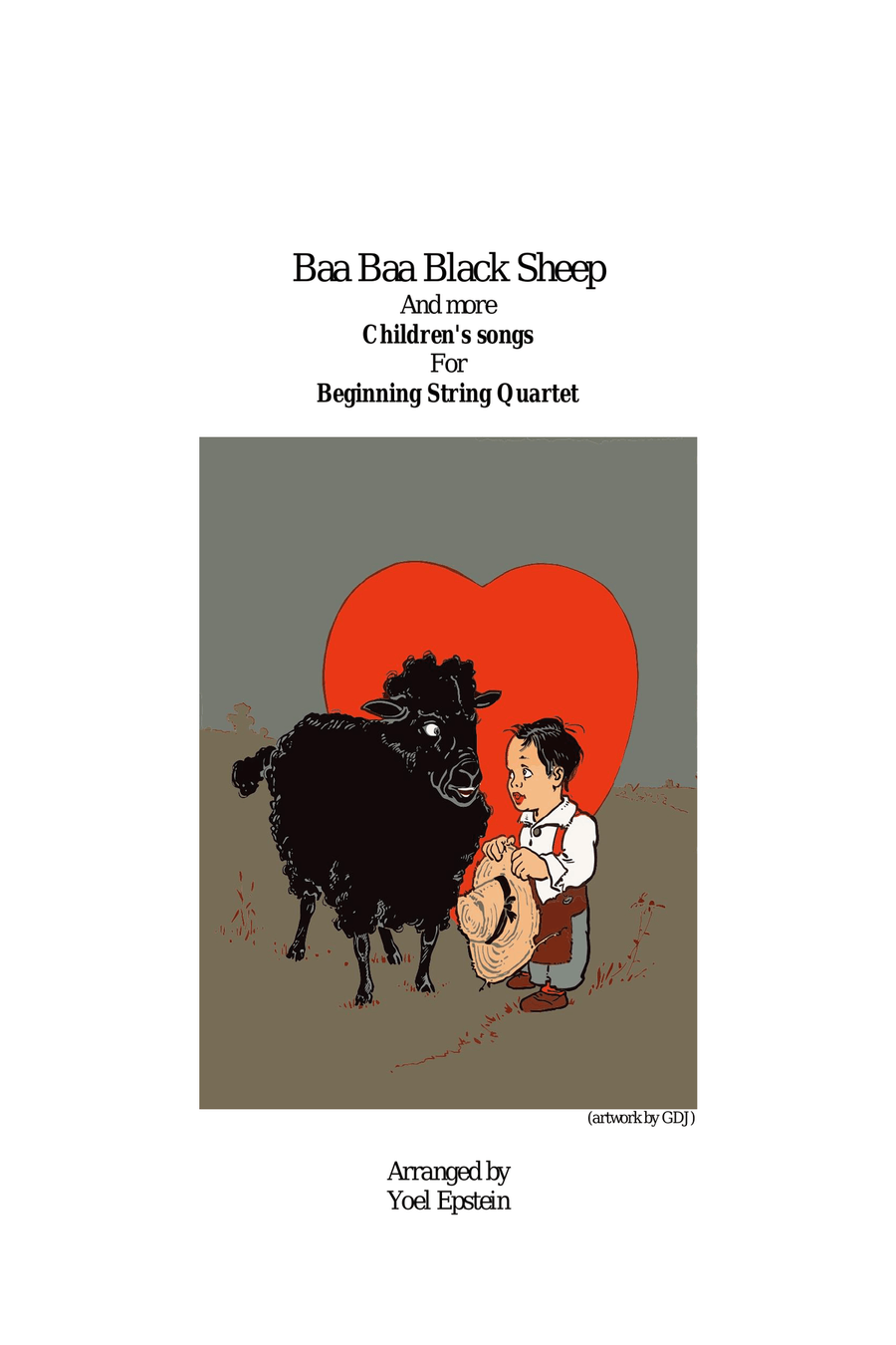 Baa Baa Black Sheep and other children's songs for beginning string quartet String Quartet scores gallery preview page 1