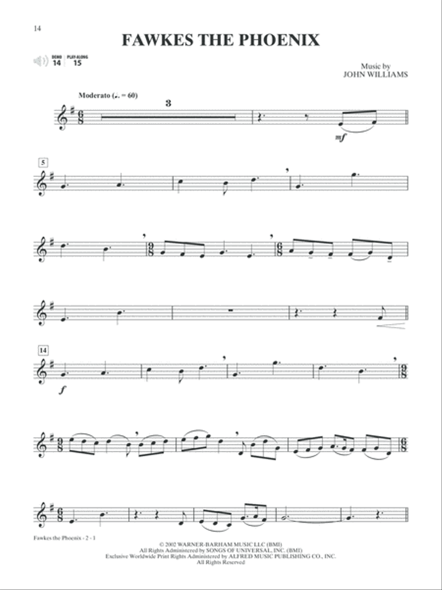 Harry Potter Instrumental Solos Clarinet Solo scores gallery preview page 4
