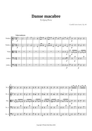 Danse Macabre by Camille Saint-Saens for String Quintet