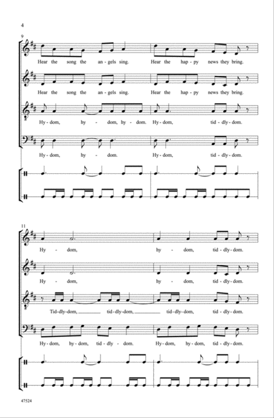 Hydom, Tiddlydom Choir scores gallery preview page 3