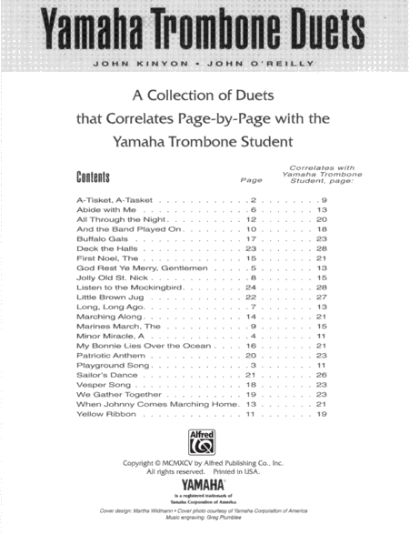 Yamaha Trombone Duets