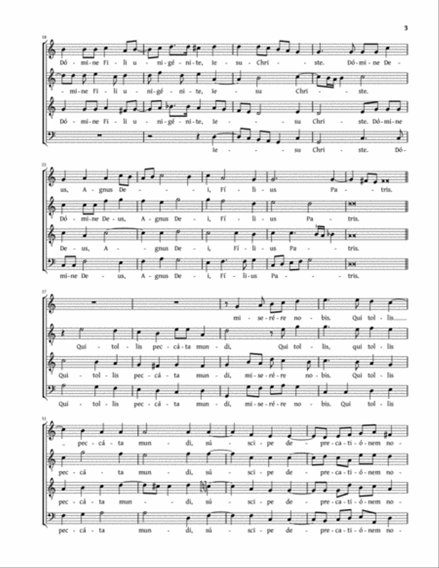 Missa super «Ut re mi fa sol la - la sol fa mi re ut» (Amon) 4-Part scores gallery preview page 3