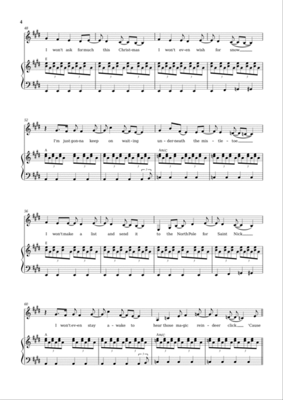 All I Want For Christmas Is You Voice scores gallery preview page 4
