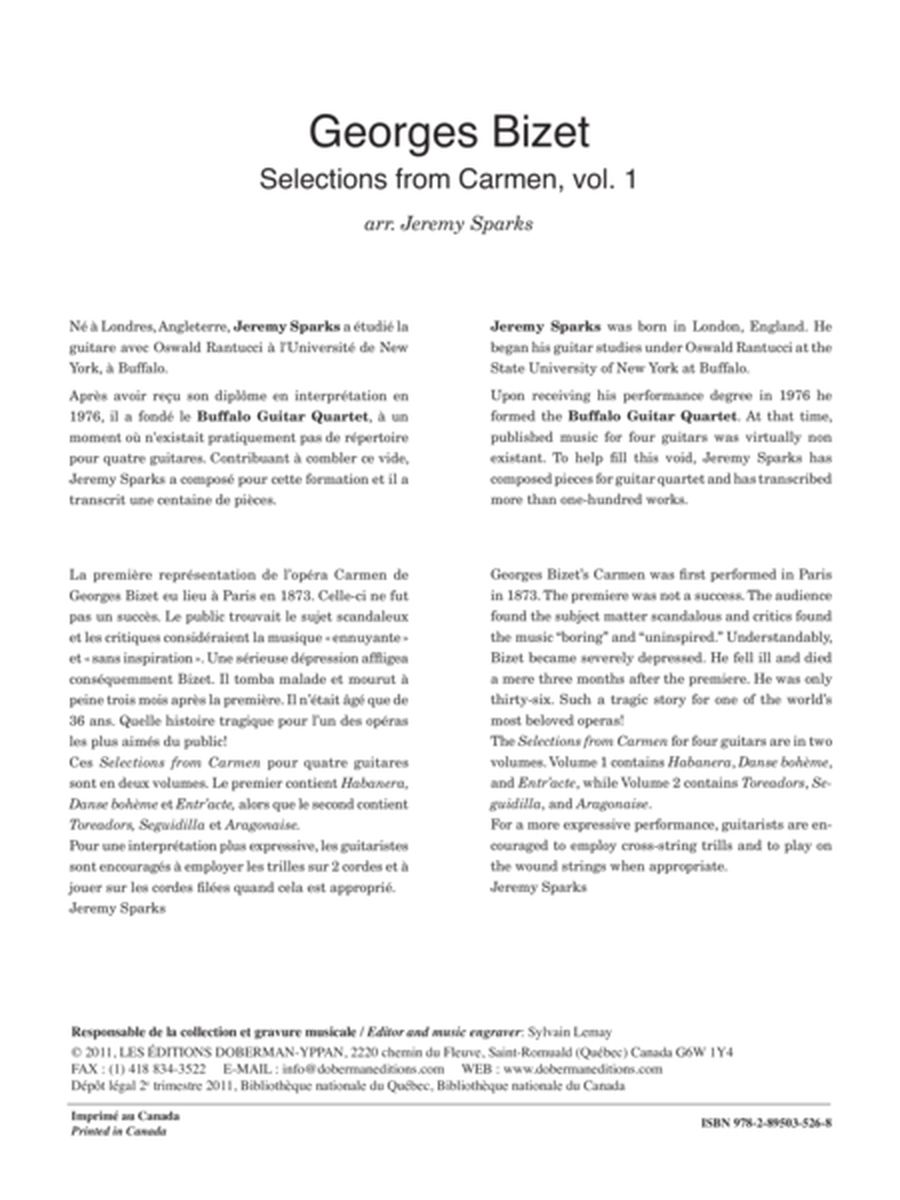 Selections from Carmen, vol. 1
