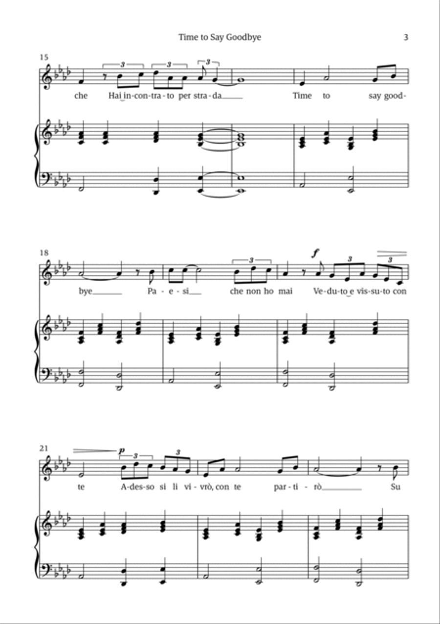 Time To Say Goodbye Voice scores gallery preview page 3