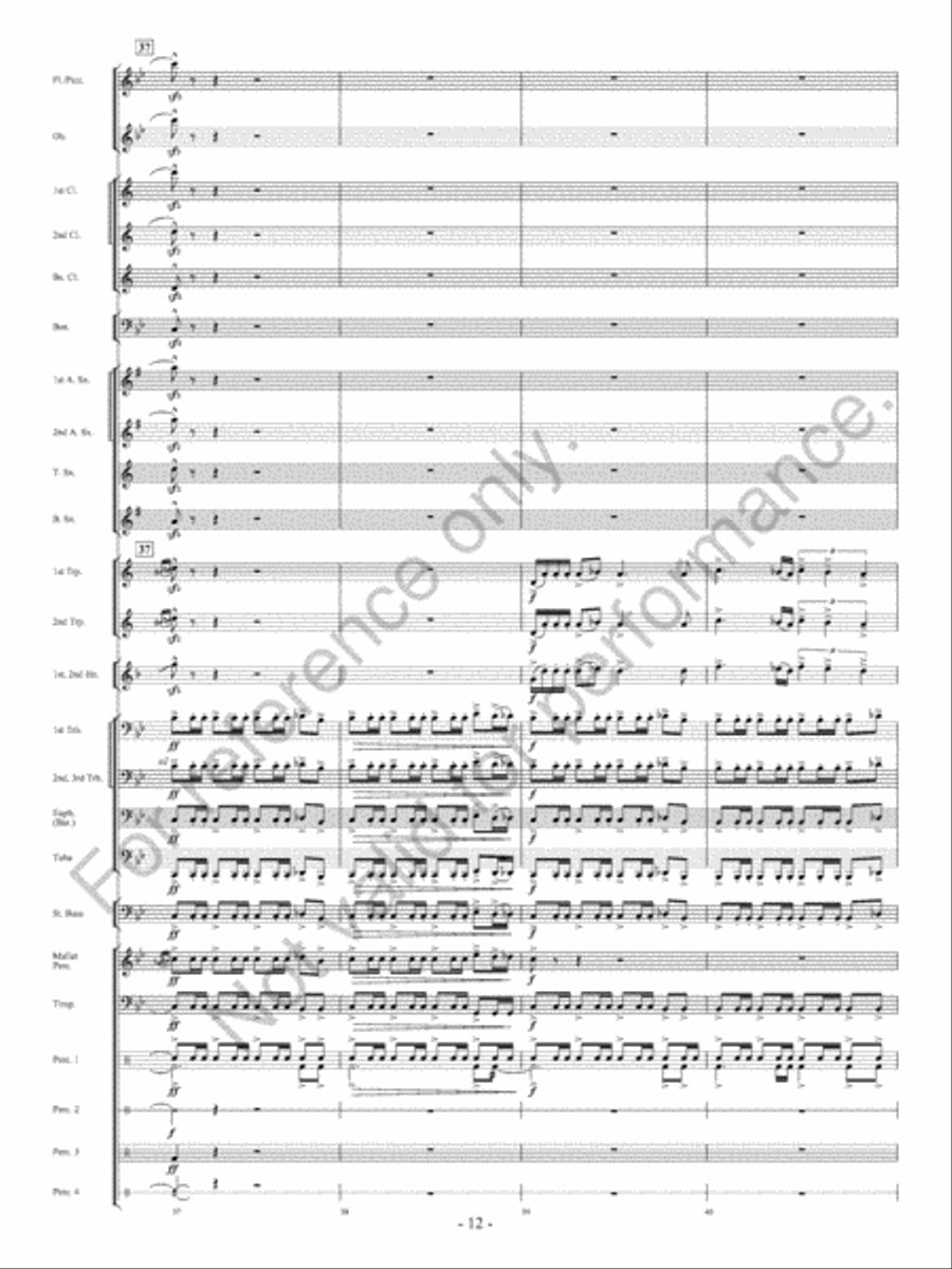 The Ocean Of Fire The Ocean Of Fire Concert Band scores gallery preview page 13