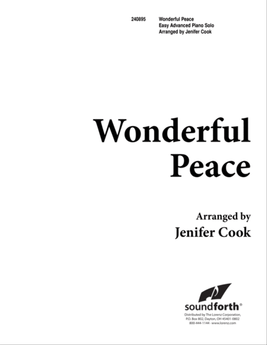 Wonderful Peace Piano Solo scores gallery preview page 1