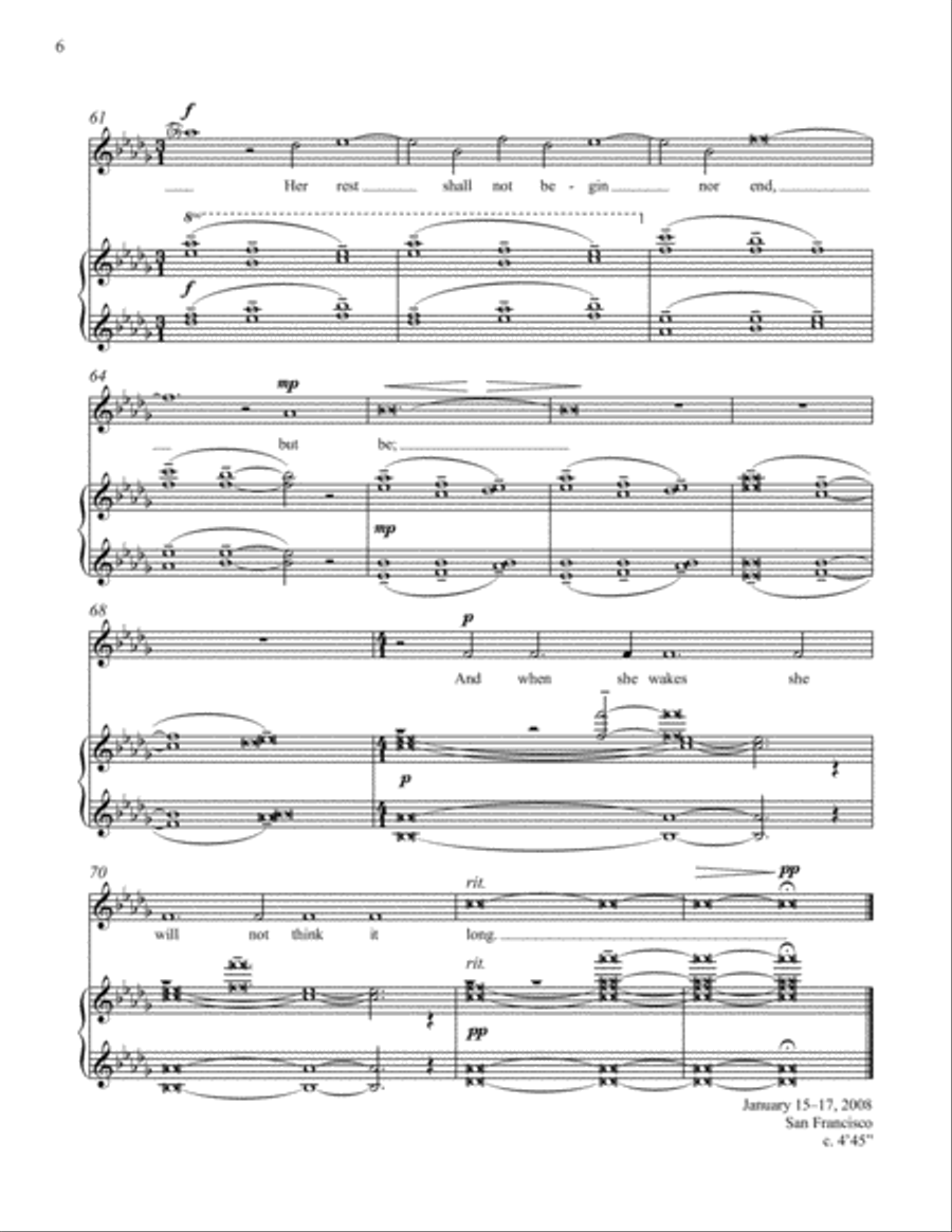 Three Poems of Christina Rossetti High Voice scores gallery preview page 6